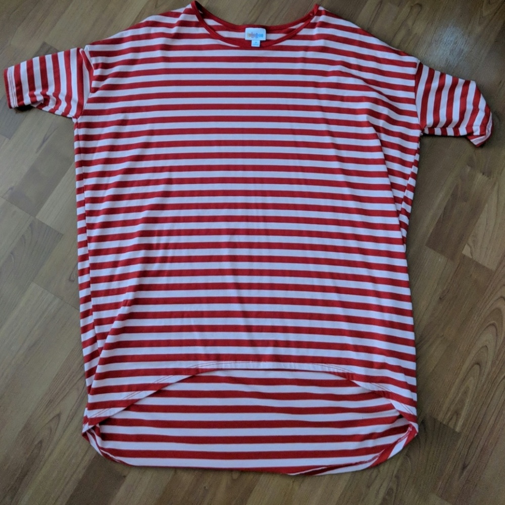 Red and pink stripped Irma shirt